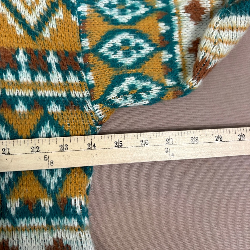 Vintage Chateau Sweater Hoodie Womens S Multicolor Aztec Geometric Retro‎ Boho - Picture 8 of 8